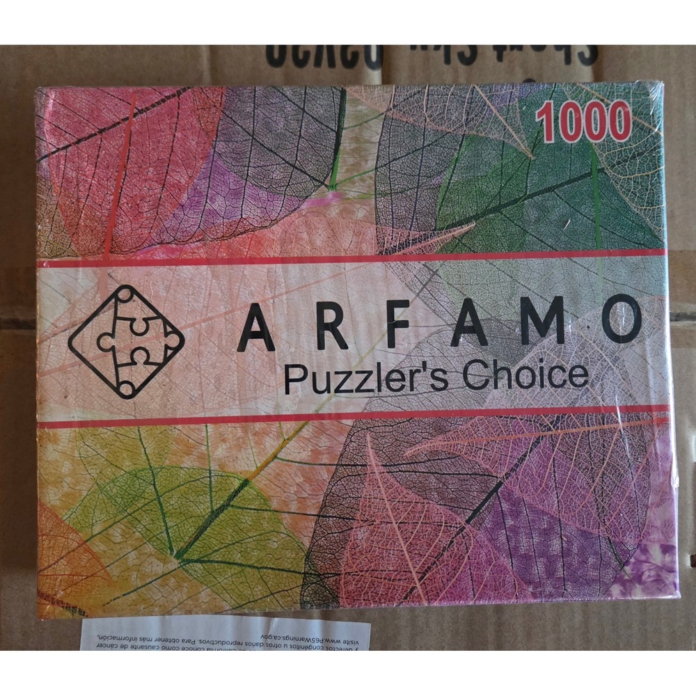 ARFAMO Puzzler's Choice 1000 Piece Jigsaw Puzzle Multicolored Leaves Design NEW